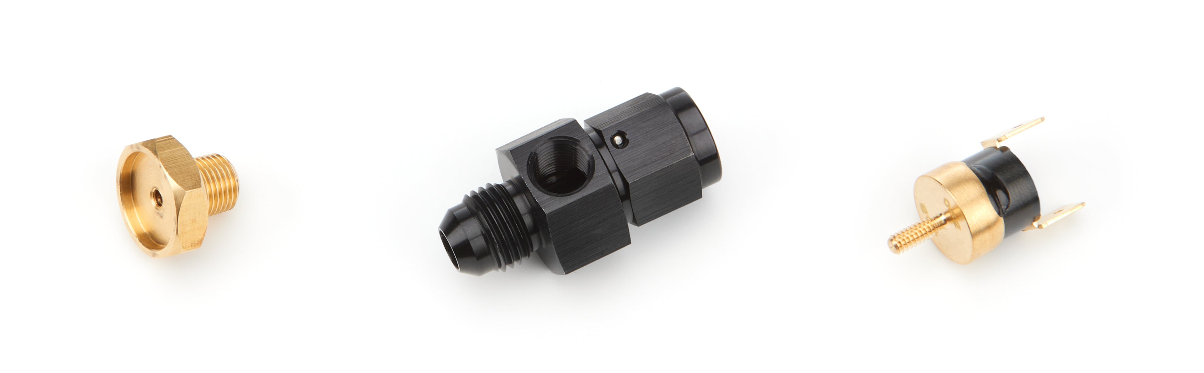 Derale In-Line Fluid Thermostat 35020 with 180 Degree On/165 Degree Off Temperature Switch and 6AN Fittings