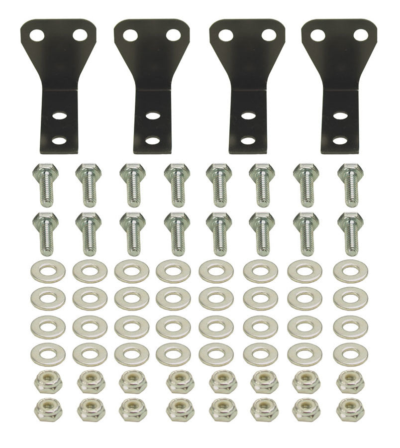 Derale 50020 Stack Plate Cooler Bracket Kit Aluminum Black Powder Coat