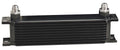 Derale Fluid Cooler 51008 13 x 4.563 x 2 Inch Plate Type with 10 AN Female O-Ring Inlets and 8 AN Male Adapters, Aluminum Black Powder Coat, Universal