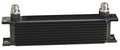 Derale 51010 Stack Plate Oil Cooler 10 AN Female O-Ring Inlet/Outlet Aluminum Black Powder Coat
