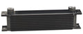 Derale 51078 Stack Plate Cooler 13 x 3.56 x 2 Inches with 10 AN Female O-Ring Inlets and Outlets, Black Powder Coat Aluminum