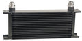 Derale 51610 16-Row Transmission and Oil Cooler with 10 AN Female O-Ring Inlet and Outlet, Aluminum, Black Powder Coat