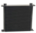 Derale 53478 Stack Plate 34 Row Cooler Core with 10 AN O-Ring Inlet and Outlet, Aluminum, Black Powder Coat, 13 x 10.875 x 2 inches