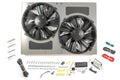DERALE PWM Dual Radiator Fan Assembly with Aluminum Shroud, 12V, 12-Inch Dual Puller Fans, 4000 CFM