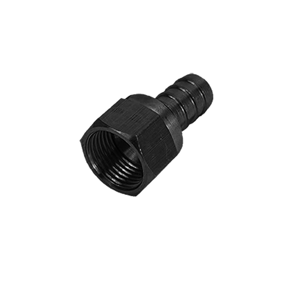 Derale 98203 -10AN Female Swivel to 1/2 Inch Hose Barb Fitting Aluminum Black Anodized