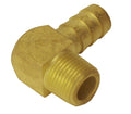 Derale 98244 1/2 Inch NPT Male to 1/2 Inch Hose Barb 90 Degree Brass Fitting