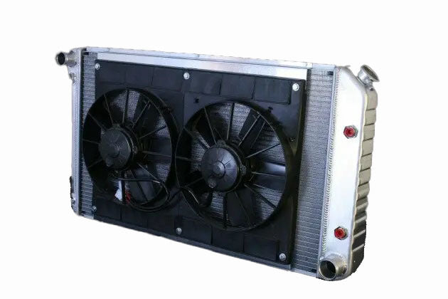 DeWitts Radiator 32-4139034A Pro-Series Aluminum Radiator for Chevrolet Chevelle 1973-1977 with Dual Fans and Automatic Transmission