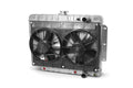 Dewitts Radiator 32-6139014A with Dual Fans for GM B-Body 1959-1964 Automatic Transmission, Aluminum, Natural Finish