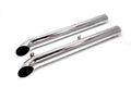Dougs Headers D930-C Chrome Exhaust Side Pipes for Chevrolet Corvette 1963-1982, 44.75 Inch Length, 4 Inch Inlet and Outlet
