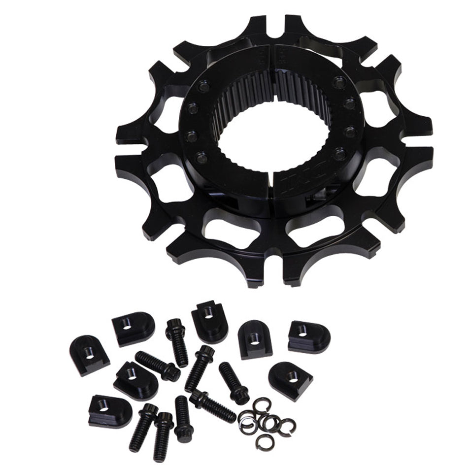 Diversified Machine SRC-2932 Clamp Splined Inboard Mount for Rear Tri-Lock Brake Rotor Adapter, 2.75 Inch Diameter, 42 Spline, Aluminum Black Anodized