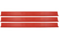 Dominator Race Products DOM-1100-RD Dirt Rocker Set, 78 Inch Long, Red Plastic, 3 Pieces