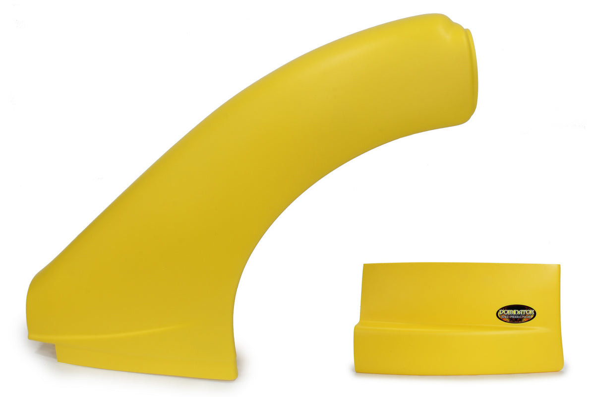 Dominator Race Products DOM-2302-YE Late Model Driver Side Fender in Yellow with Plastic Construction