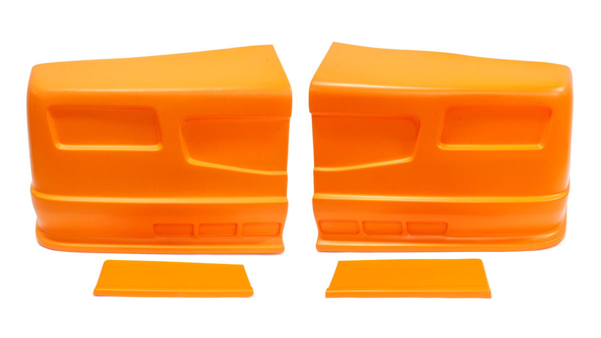 Dominator Race Products DOM-300-OR SS Nose with Fender Extensions in Orange for Street Stock Vehicles