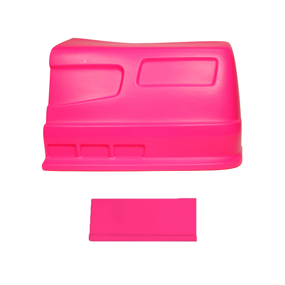 Dominator Race Products DOM-302-PK SS Nose Left Side with Fender Extension in Pink for Street Stock