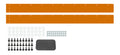 Dominator Race Products DOM-346-OR Air Valance Kit in Orange for Street Stock Vehicles