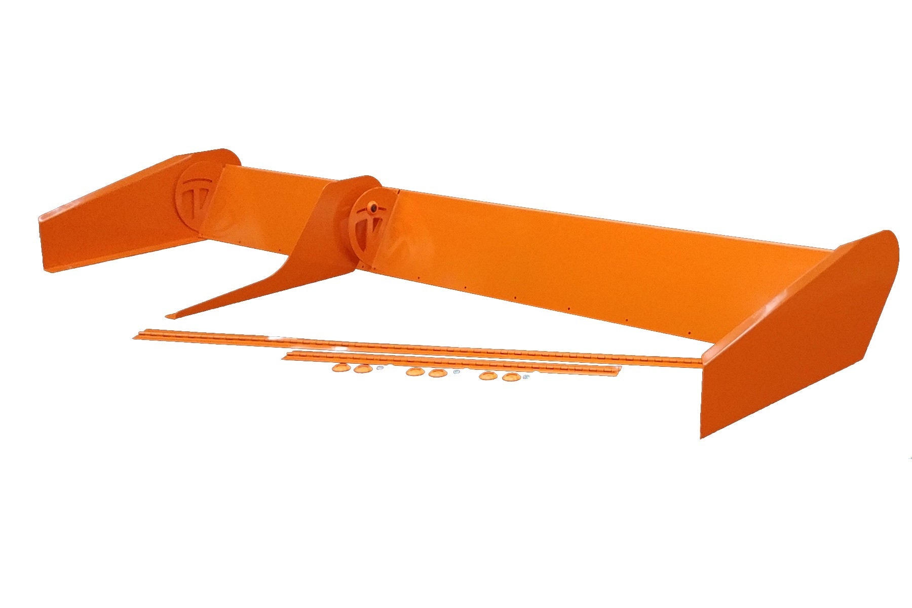 Dominator Race Products DOM-915-OR Orange Aluminum Rear Spoiler, 8-Inch Height, 72-Inch Length