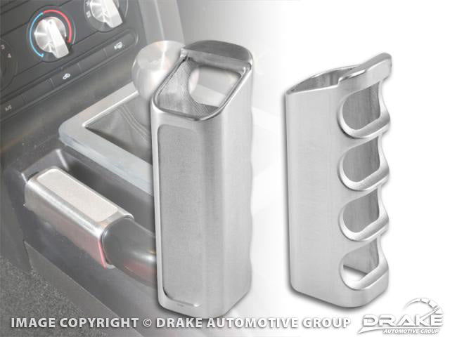 DRAKE AUTOMOTIVE GROUP 5R3Z-2760-BL Parking Brake Handle Cover for Ford Mustang 2005-2009 Aluminum Natural Finish