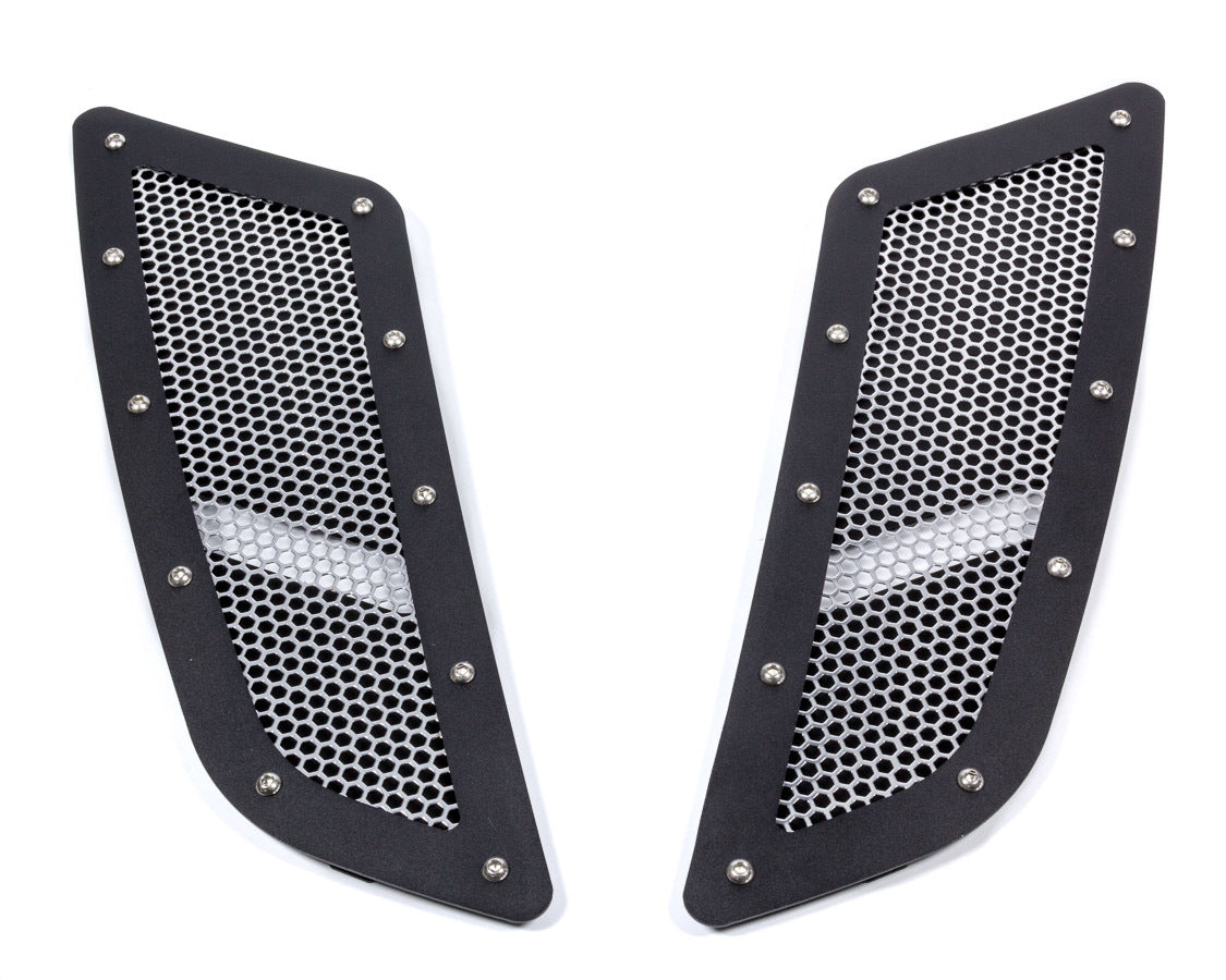 DRAKE Automotive Group FR3Z-16C630-M Hood Vents for Ford Mustang 2015-2017, Steel, Satin Black, Pair