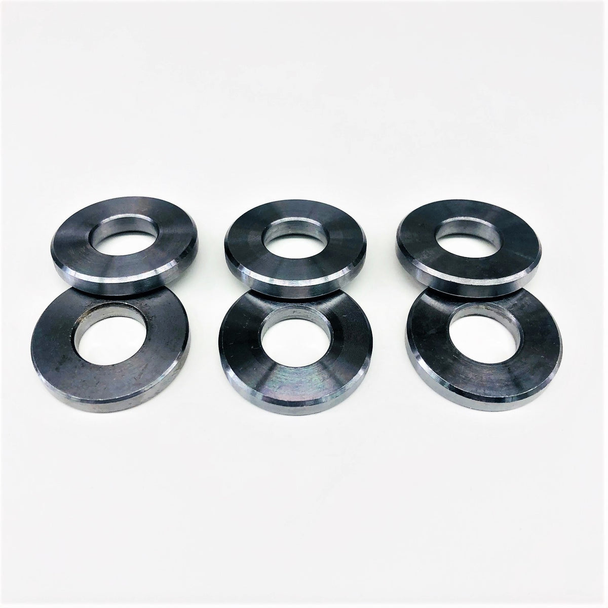 Drag Race Solutions 4000-6150 Torque Converter Spacers Set of 6, 1 Inch Outer Diameter, 7/16 Inch Inner Diameter, 0.150 Inch Thickness, Steel, Natural Finish