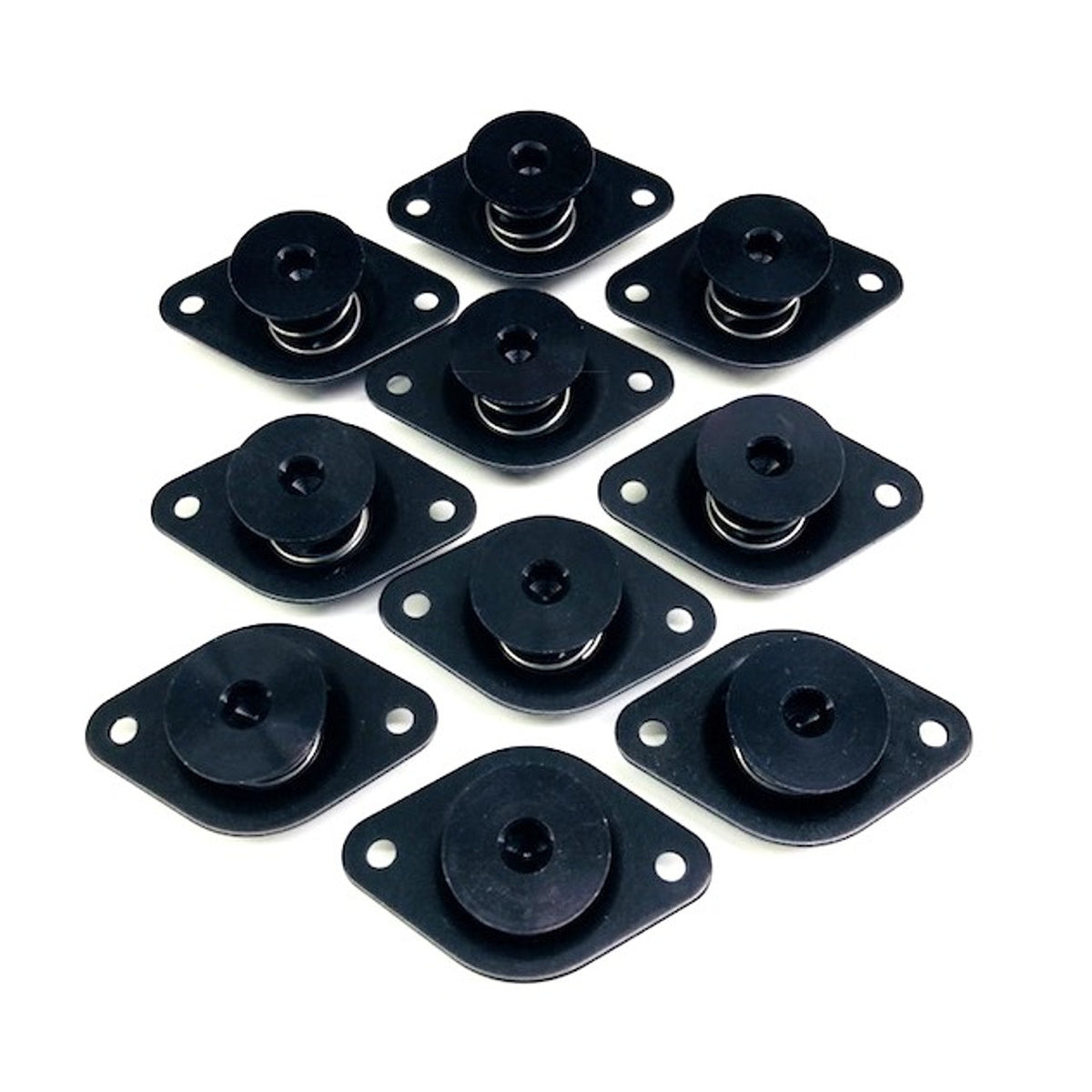 Drag Race Solutions 4010-500E-B Quick Turn Self Eject Aluminum Fastener with Hex Head, 7/16 Inch Body Diameter, Black Anodized Finish