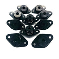 Drag Race Solutions Qtr Turn Self Eject Aluminum Fastener with Hex Head, 5/16 Inch Diameter, Black Anodized Finish, Set of 10