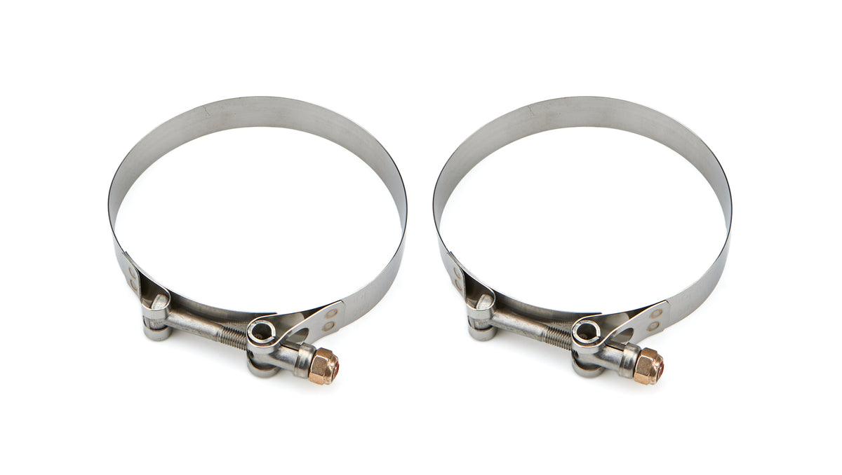 Drag Race Solutions DRR4500 Stainless Steel T-Bolt Hose Clamp 0.75 Inch Wide, 4.25 to 4.56 Inch Range, Pair