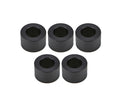 Drag Race Solutions 7005-750B Billet Lug Nut Spacer Washers, 0.700 Inch Inner Diameter, 1.200 Inch Outer Diameter, 0.750 Inch Thickness, Aluminum, Black Anodized, Set of 5