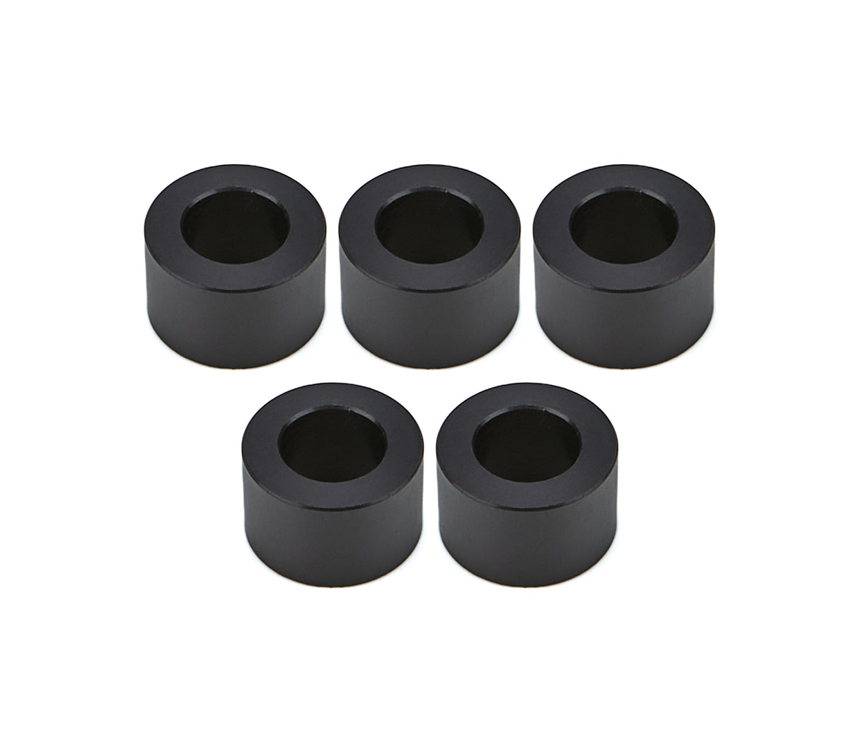 Drag Race Solutions 7005-750B Billet Lug Nut Spacer Washers, 0.700 Inch Inner Diameter, 1.200 Inch Outer Diameter, 0.750 Inch Thickness, Aluminum, Black Anodized, Set of 5