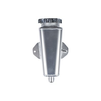 Detroit Speed Engineering 090603DS Power Steering Reservoir, Aluminum, 8 Inch Tall, 3 Inch Wide, 6 AN Male Inlet, 10 AN Male Outlet, Natural Finish