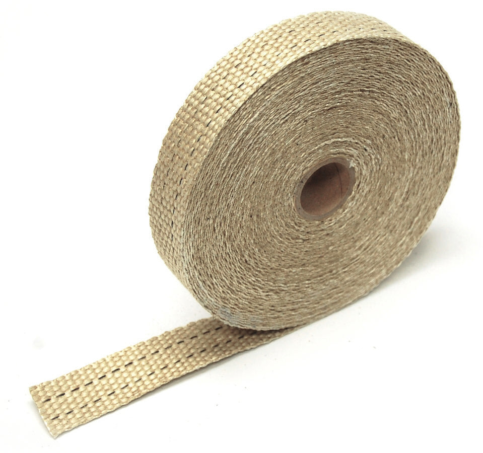 Design Engineering 10101 Exhaust Wrap 1 Inch Wide, 50 Feet Roll, Woven Fiberglass, Tan