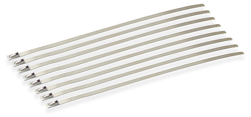 Design Engineering S.S. Locking Ties 8 Inch, Stainless Steel, Pack of 8