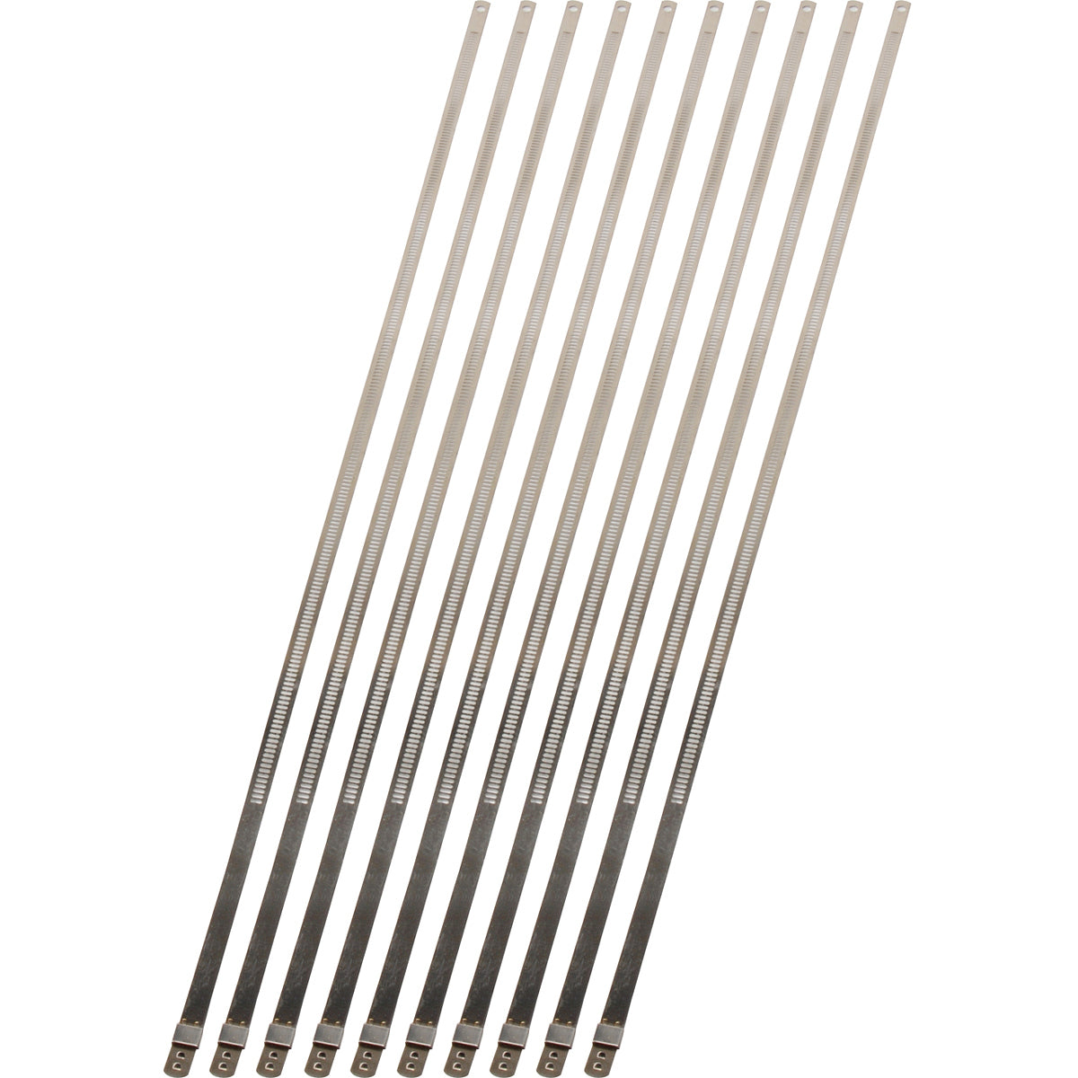 Design Engineering 10210 Positive Locking Exhaust Wrap Ties, 7mm x 20in, Stainless Steel, Pack of 10