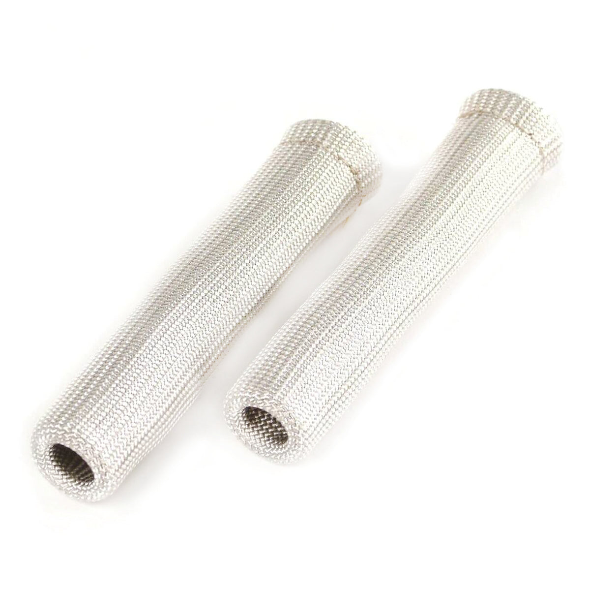 Design Engineering Protect-A Boot 10501 Spark Plug Boot Sleeve Pair, 1 Inch Diameter, 6 Inches Long, Braided Fiberglass, Silver