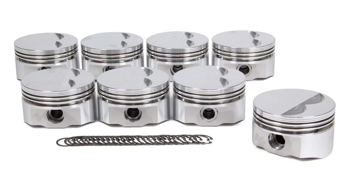 DSS Racing SBC E Series Flat Top Piston Set with 4.000 Inch Bore and 5/64 Inch Ring Grooves