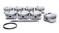 DSS Racing SBF E Series Forged Dish Piston Set for Small Block Ford with 4.030 Inch Bore and -6cc Displacement