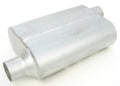 DYNOMAX 17658 Dual Chamber Muffler with 2.25 Inch Offset Inlet and Outlet, Steel, Aluminized, 19 Inch Length