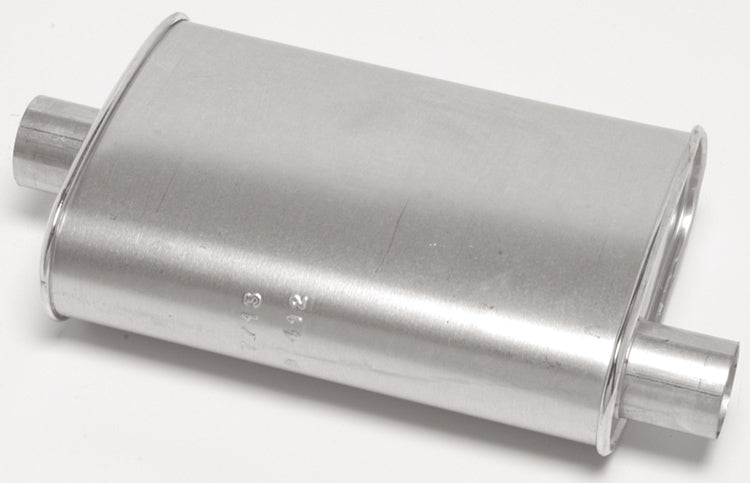 DYNOMAX 17713 California Boss Muffler with 2.25 Inch Offset Inlet and Center Outlet