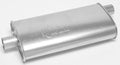 DYNOMAX 17748 Super Turbo Muffler with 2.5-Inch Inlet and Outlet, 20 x 4.25 x 9.75-Inch Oval Steel Body