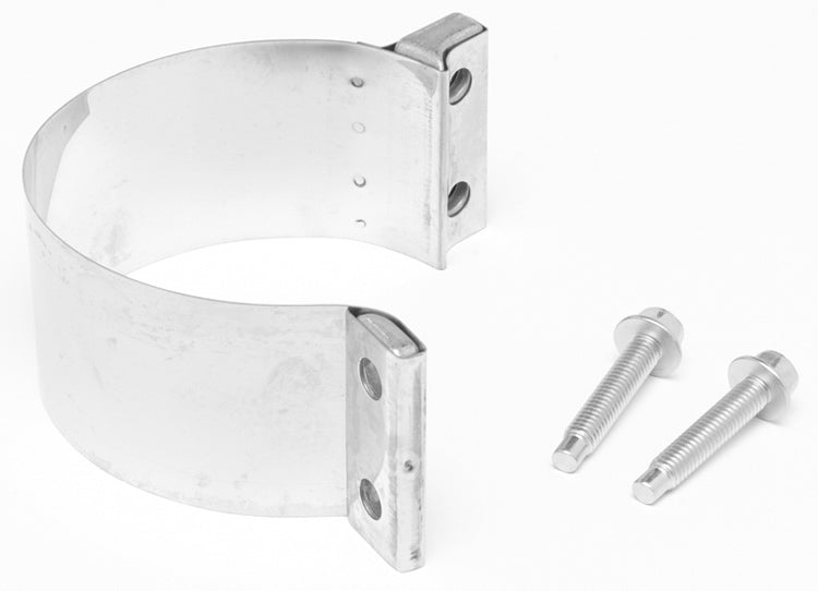 DYNOMAX 33240 Stainless Steel 2.5-Inch Butt Joint Clamp with 3-Inch Wide Band