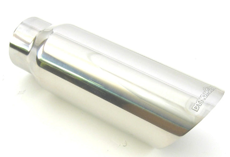 DYNOMAX 36474 3-Inch Slant Exhaust Tip with 4-Inch Round Outlet and Polished Stainless Steel Finish