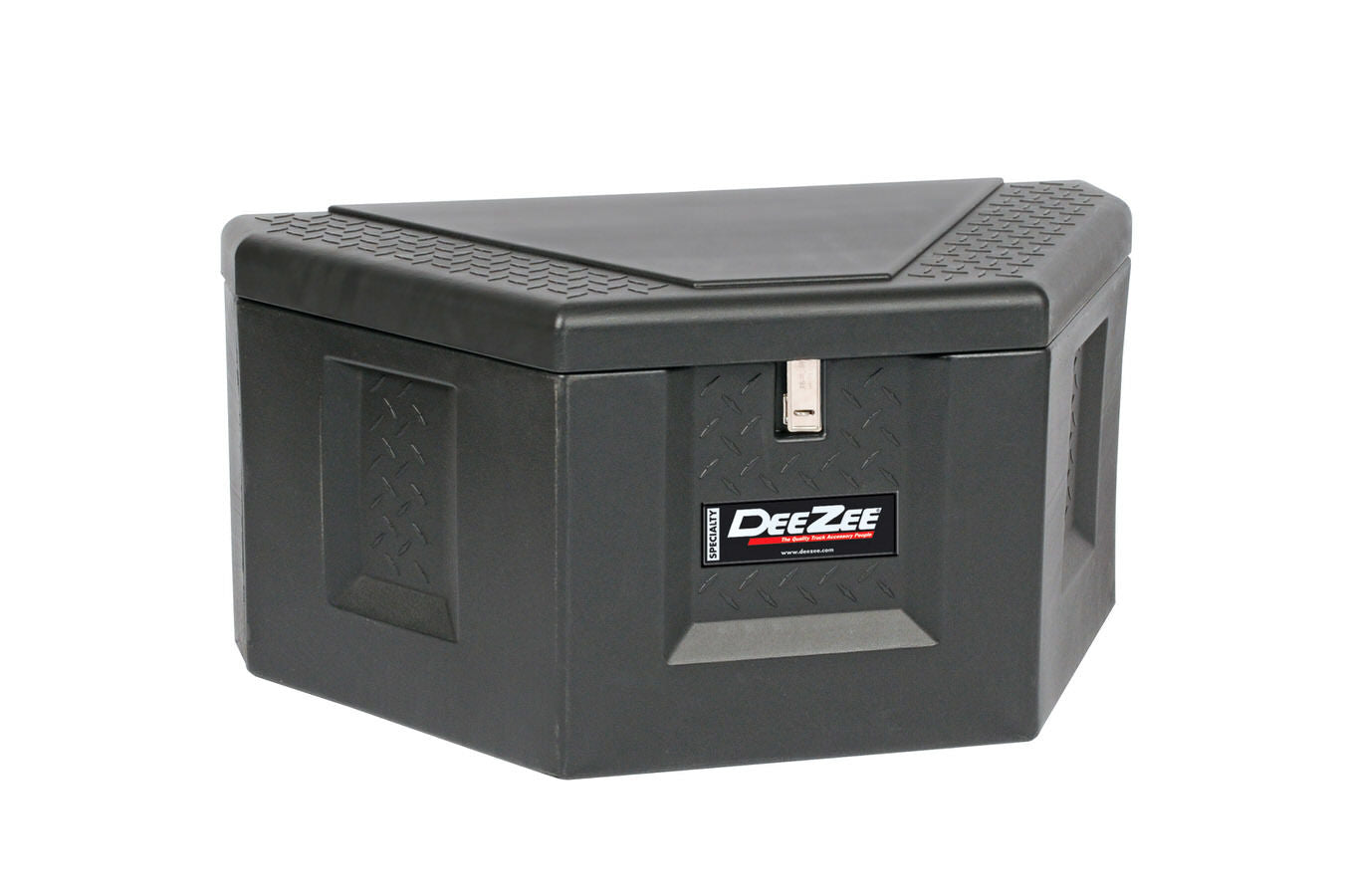 DEE ZEE DZ 91717P Large Poly Triangle Trailer Box, 36 Inch Length, 24 Inch Width, 20 Inch Height, Black Plastic Storage Container
