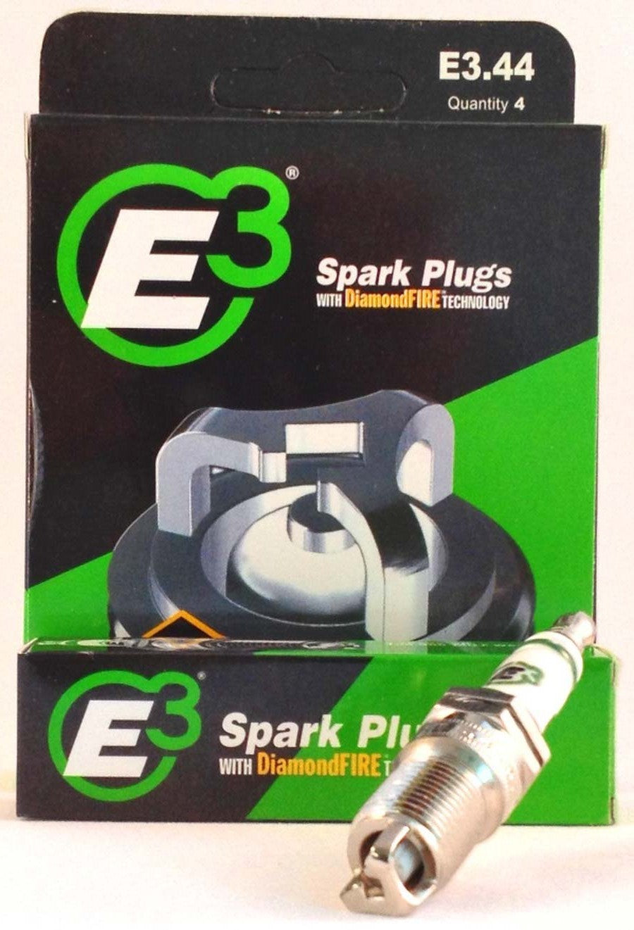 E3 Spark Plugs E3.44 Automotive Spark Plug with Tapered Seat and Resistor, 14 mm Thread, 0.708 Inch Reach