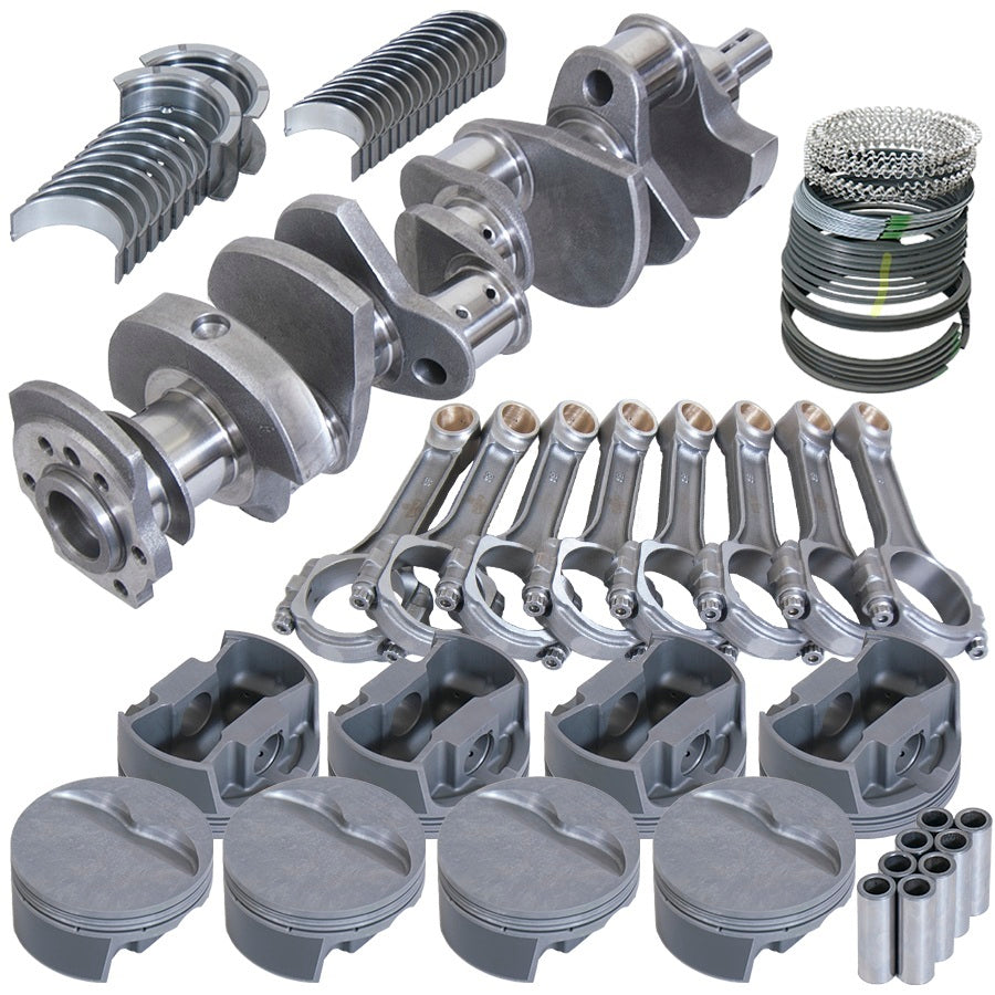 Eagle SBC Rotating Assembly Kit with 383 CID Cast Crank, Forged Pistons, 3.750 Inch Stroke, 4.030 Inch Bore, 6.000 Inch I Beam Connecting Rods for Small Block Chevy
