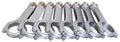 Eagle CRS5700B3DL19 SBC 4340 Forged H-Beam Connecting Rods, 5.700 Inch Length, Bushed, 7/16 Inch Cap Screws, ARPL19 Bolt, Small Block Chevy