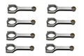 Eagle CRS6125B3DL19 SBC 4340 Forged H-Beam Connecting Rods with L19 Bolts, 6.125 Inch Length