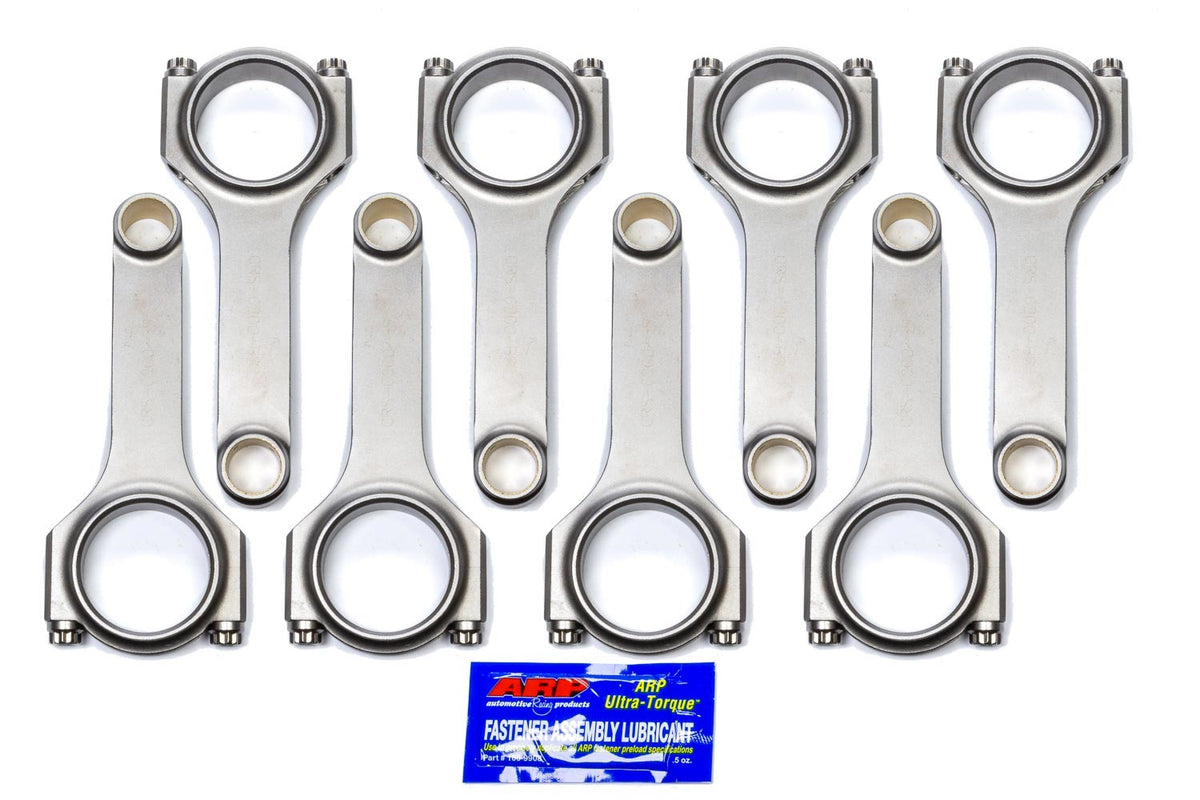 Eagle CRS6200B3DL19 Small Block Chevy and Ford Forged H Beam Connecting Rods, 6.200 Inch Length, Bushed, with 7/16 Inch Cap Screws and ARPL19 Bolts