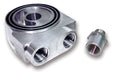 Earls 502ERL Oil Thermostat Sandwich Adapter with 3/4-16 Inch Center Thread and Dual 10 AN Female O-Ring Ports