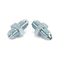 Earls 581531ERL Straight 3AN Male to 3/8-24 Inverted Flare Male Steel Adapter, Short, Zinc Oxide Finish