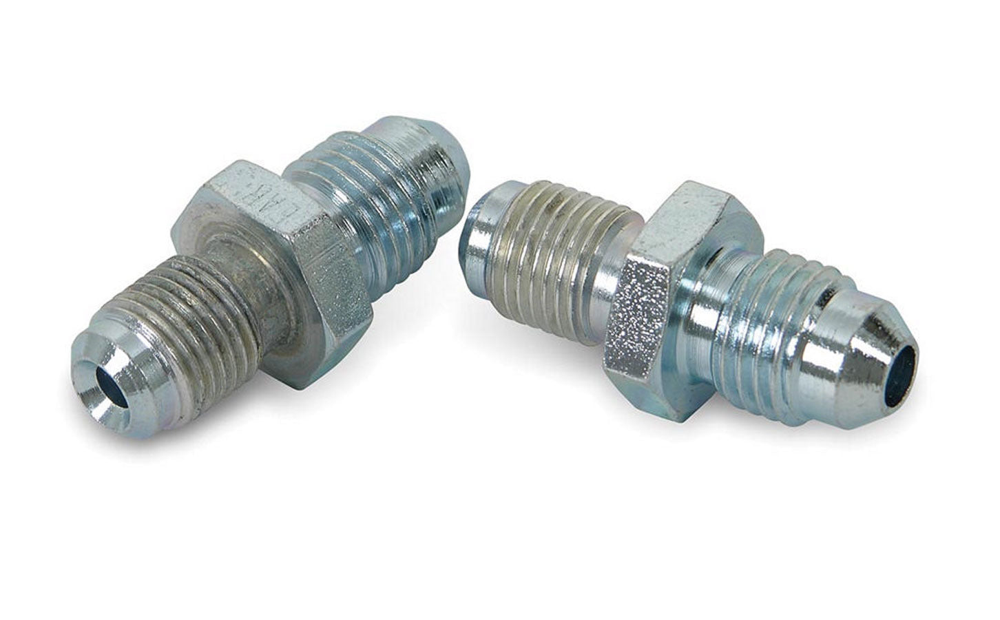 Earls 592042ERL Steel Straight Fitting Adapter for Automotive Brake and Fuel Lines, 4 AN Male to 10mm x 1.00 Male, Zinc Oxide Coated, Pair