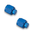 Earls #592904ERL Aluminum Blue Anodized 4 AN Fitting Cap Pair